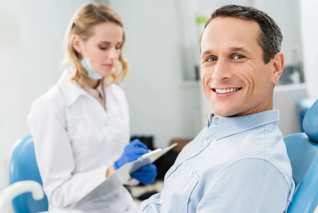 patient at the dentist for orthodontics in McLean