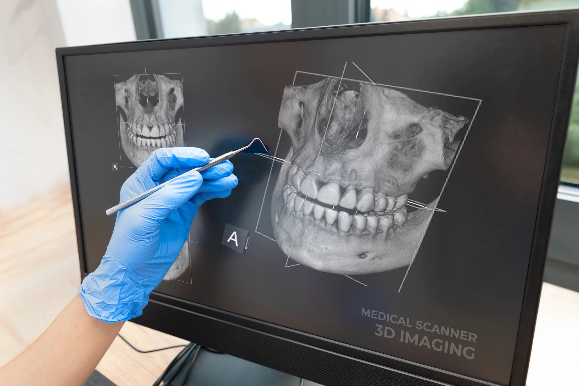 dentist using the latest dental technology