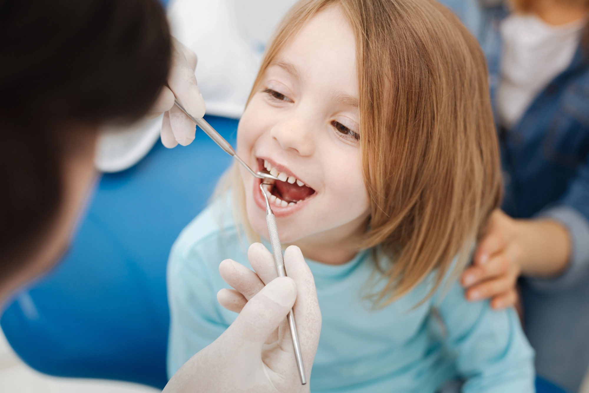 llittle girl at a family dentist near McLean VA